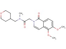 2-(5,6-dimethoxy-1-oxoisoquinolin-2(1H)-yl)-N-methyl-N-(tetrahydro-2H-pyran-4-ylmethyl)acetamide