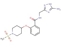 N-[(5-amino-1H-1,2,4-triazol-3-yl)methyl]-2-{[1-(methylsulfonyl)piperidin-4-yl]oxy}benzamide