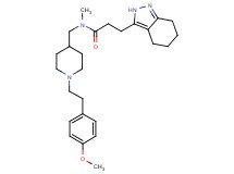 N-({1-[2-(4-methoxyphenyl)ethyl]-4-piperidinyl}methyl)-N-methyl-3-(4,5,6,7-tetrahydro-2H-indazol-3-yl)propanamide