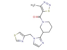 1-[(4-methyl-1,2,3-thiadiazol-5-yl)carbonyl]-3-[1-(1,3-thiazol-4-ylmethyl)-1H-imidazol-2-yl]piperidine