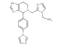 5-[(1-ethyl-1H-imidazol-2-yl)methyl]-4-[4-(1H-imidazol-1-yl)phenyl]-4,5,6,7-tetrahydro-1H-imidazo[4,5-c]pyridine