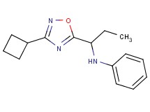 N-[1-(3-cyclobutyl-1,2,4-oxadiazol-5-yl)propyl]aniline