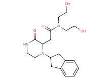 2-[1-(2,3-dihydro-1H-inden-2-yl)-3-oxo-2-piperazinyl]-N,N-bis(2-hydroxyethyl)acetamide