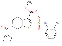 methyl 6-(1-cyclopenten-1-ylcarbonyl)-2-{[(2-methylphenyl)amino]sulfonyl}-4,5,6,7-tetrahydrothieno[2,3-c]pyridine-3-carboxylate
