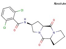 2,6-dichloro-N-[(2S,5aS,10aS)-5,10-dioxooctahydro-1H,5H-dipyrrolo[1,2-a:1',2'-d]pyrazin-2-yl]benzamide