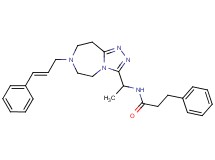 3-phenyl-N-(1-{7-[(2E)-3-phenyl-2-propen-1-yl]-6,7,8,9-tetrahydro-5H-[1,2,4]triazolo[4,3-d][1,4]diazepin-3-yl}ethyl)propanamide