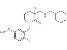 3-{[(cyclohexylmethyl)amino]methyl}-1-(2-fluoro-5-methoxybenzyl)-3-hydroxypiperidin-2-one