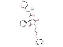 2-{2,5-dioxo-3-phenyl-1-[3-(3-pyridinyloxy)propyl]-3-pyrrolidinyl}-N-methyl-N-(tetrahydro-2H-pyran-2-ylmethyl)acetamide