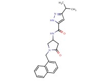3-isopropyl-N-[1-(1-naphthylmethyl)-5-oxopyrrolidin-3-yl]-1H-pyrazole-5-carboxamide
