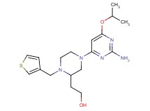 2-[4-(2-amino-6-isopropoxy-4-pyrimidinyl)-1-(3-thienylmethyl)-2-piperazinyl]ethanol