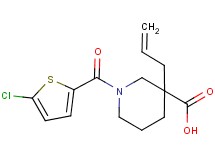 3-allyl-1-[(5-chloro-2-thienyl)carbonyl]-3-piperidinecarboxylic acid