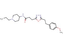 3-{5-[2-(4-methoxyphenyl)ethyl]-1,3,4-oxadiazol-2-yl}-N-(1-propyl-4-piperidinyl)propanamide