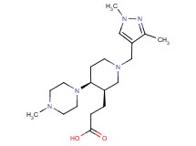 3-[(3R*,4S*)-1-[(1,3-dimethyl-1H-pyrazol-4-yl)methyl]-4-(4-methylpiperazin-1-yl)piperidin-3-yl]propanoic acid