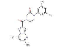 1-(3,5-dimethylphenyl)-4-[(5,7-dimethylpyrazolo[1,5-a]pyrimidin-2-yl)carbonyl]-2-piperazinone