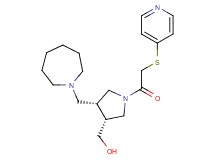 {(3R*,4R*)-4-(azepan-1-ylmethyl)-1-[(pyridin-4-ylthio)acetyl]pyrrolidin-3-yl}methanol