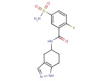 5-(aminosulfonyl)-2-fluoro-N-(4,5,6,7-tetrahydro-1H-indazol-5-yl)benzamide