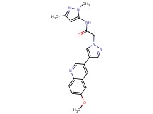 N-(1,3-dimethyl-1H-pyrazol-5-yl)-2-[4-(6-methoxyquinolin-3-yl)-1H-pyrazol-1-yl]acetamide