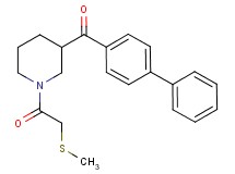 4-biphenylyl{1-[(methylthio)acetyl]-3-piperidinyl}methanone