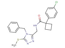 N-{[4-benzyl-5-(methylthio)-4H-1,2,4-triazol-3-yl]methyl}-1-(4-chlorophenyl)cyclobutanecarboxamide