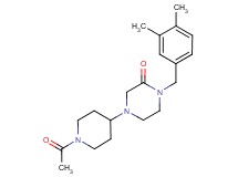 4-(1-acetylpiperidin-4-yl)-1-(3,4-dimethylbenzyl)piperazin-2-one
