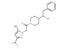 1-(1-{[3-(difluoromethyl)-5-methyl-1H-pyrazol-1-yl]acetyl}-4-piperidinyl)-2-phenylethanol