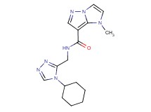 N-[(4-cyclohexyl-4H-1,2,4-triazol-3-yl)methyl]-1-methyl-1H-imidazo[1,2-b]pyrazole-7-carboxamide