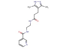 N-(2-{[3-(3,5-dimethyl-1H-pyrazol-4-yl)propanoyl]amino}ethyl)nicotinamide