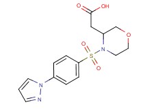 (4-{[4-(1H-pyrazol-1-yl)phenyl]sulfonyl}-3-morpholinyl)acetic acid