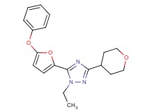 1-ethyl-5-(5-phenoxy-2-furyl)-3-(tetrahydro-2H-pyran-4-yl)-1H-1,2,4-triazole