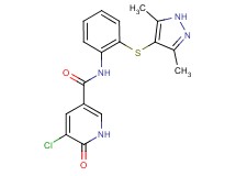 5-chloro-N-{2-[(3,5-dimethyl-1H-pyrazol-4-yl)thio]phenyl}-6-oxo-1,6-dihydropyridine-3-carboxamide