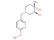 (3S*,4S*)-1-[(6-methoxypyridin-3-yl)methyl]-4-methylpiperidine-3,4-diol