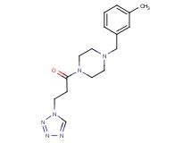 1-(3-methylbenzyl)-4-[3-(1H-tetrazol-1-yl)propanoyl]piperazine