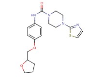 N-[4-(tetrahydrofuran-2-ylmethoxy)phenyl]-4-(1,3-thiazol-2-yl)piperazine-1-carboxamide