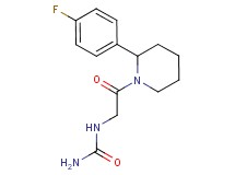 N-{2-[2-(4-fluorophenyl)-1-piperidinyl]-2-oxoethyl}urea