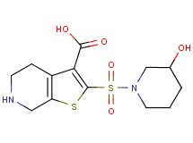 2-[(3-hydroxypiperidin-1-yl)sulfonyl]-4,5,6,7-tetrahydrothieno[2,3-c]pyridine-3-carboxylic acid