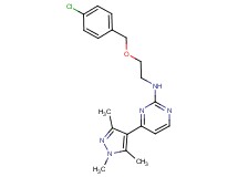 N-{2-[(4-chlorobenzyl)oxy]ethyl}-4-(1,3,5-trimethyl-1H-pyrazol-4-yl)pyrimidin-2-amine