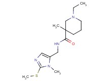 1-ethyl-3-methyl-N-{[1-methyl-2-(methylthio)-1H-imidazol-5-yl]methyl}-3-piperidinecarboxamide