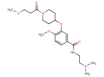 N-[2-(dimethylamino)ethyl]-4-methoxy-3-({1-[3-(methylthio)propanoyl]-4-piperidinyl}oxy)benzamide