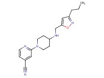 2-(4-{[(3-propylisoxazol-5-yl)methyl]amino}piperidin-1-yl)isonicotinonitrile