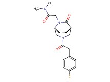 2-{(1S*,5R*)-3-[(4-fluorophenyl)acetyl]-7-oxo-3,6-diazabicyclo[3.2.2]non-6-yl}-N,N-dimethylacetamide