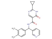 2-cyclopropyl-N-[(3,4-dimethylphenyl)(pyridin-3-yl)methyl]-6-oxo-1,6-dihydropyrimidine-5-carboxamide