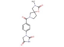 1-{4-[(3-methyl-2-oxo-1-oxa-3,7-diazaspiro[4.4]non-7-yl)carbonyl]phenyl}-2,4-imidazolidinedione