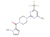 4-methyl-2-{4-[(1-methyl-1H-pyrrol-2-yl)carbonyl]-1-piperazinyl}-6-(trifluoromethyl)pyrimidine