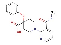 1-{3-[(methylamino)carbonyl]pyridin-2-yl}-4-phenoxypiperidine-4-carboxylic acid