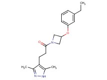 4-{3-[3-(3-ethylphenoxy)-1-azetidinyl]-3-oxopropyl}-3,5-dimethyl-1H-pyrazole