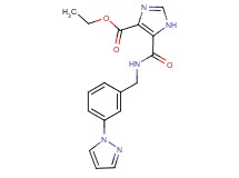 ethyl 5-({[3-(1H-pyrazol-1-yl)benzyl]amino}carbonyl)-1H-imidazole-4-carboxylate