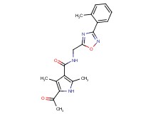 5-acetyl-2,4-dimethyl-N-{[3-(2-methylphenyl)-1,2,4-oxadiazol-5-yl]methyl}-1H-pyrrole-3-carboxamide
