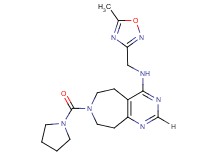 N-[(5-methyl-1,2,4-oxadiazol-3-yl)methyl]-7-(pyrrolidin-1-ylcarbonyl)-6,7,8,9-tetrahydro-5H-pyrimido[4,5-d]azepin-4-amine