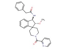 N-[(2R*,3R*)-2-methoxy-1'-(2-pyridinylcarbonyl)-2,3-dihydrospiro[indene-1,4'-piperidin]-3-yl]-2-phenylacetamide
