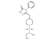 N-ethyl-N-methyl-4-[(5-oxo-4-phenyl-4,5-dihydro-1H-1,2,4-triazol-3-yl)methyl]piperidine-1-sulfonamide